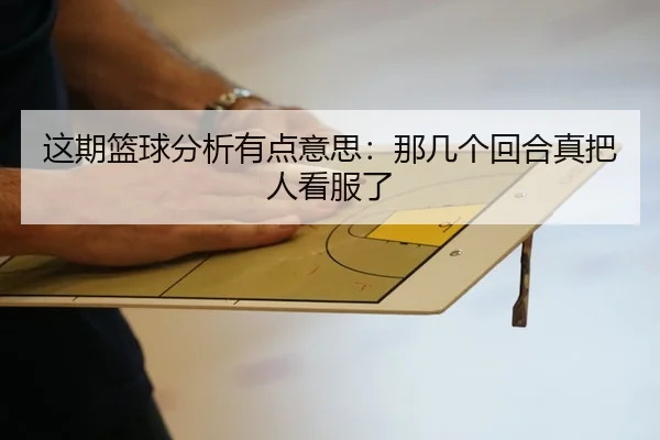 这期篮球分析有点意思：那几个回合真把人看服了
